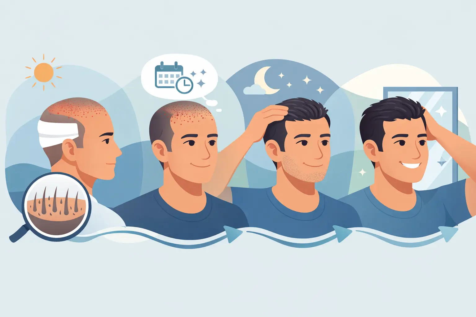 FUE Hair Transplant Recovery Timeline Week by Week
